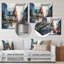 Mid-Century bleu Mid-Century Metropolis I - impression sans cadre sur métal-6618694