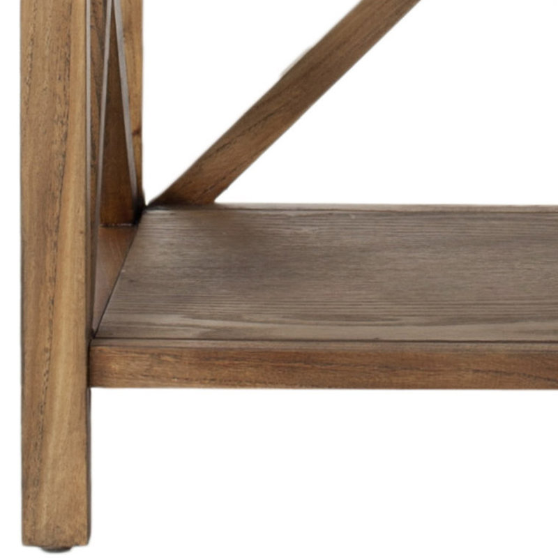 Bibliothèque en bois massif H 35,6 "x l 33,5" Paignt, Chêne