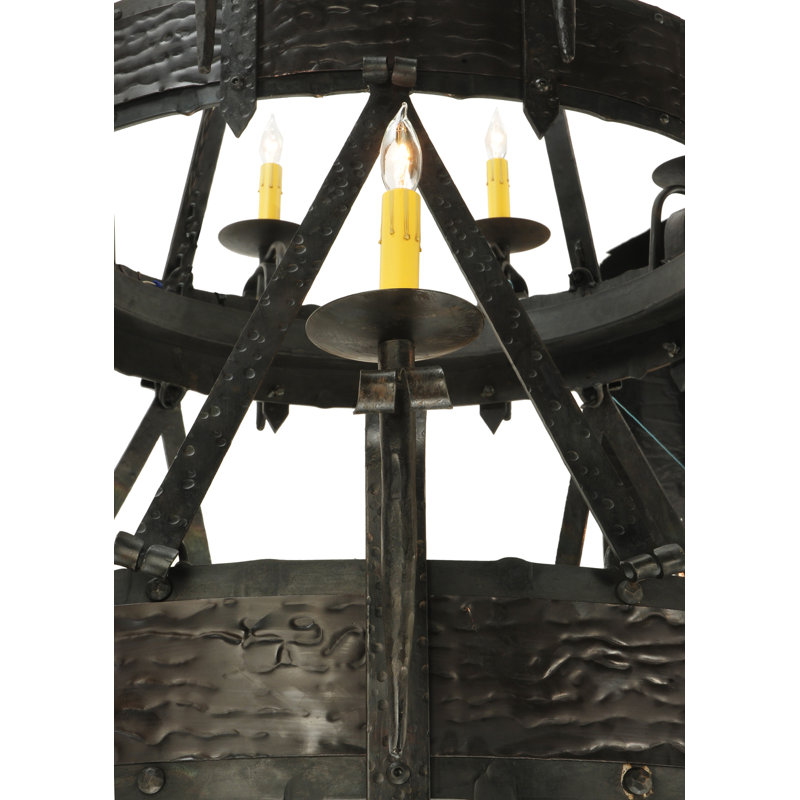 20 - Light Dimmable Tiered Chandelier