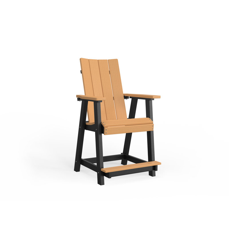 SOL Outdoor Bar Stool, Black, Chocolate Brown