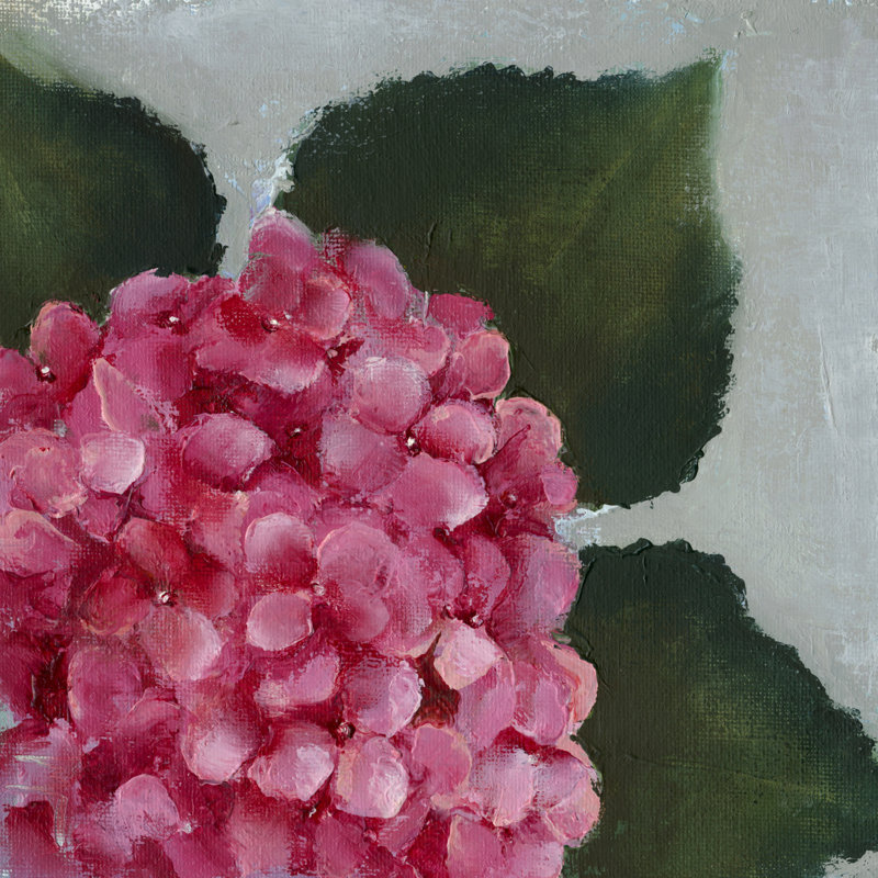 " Hydrangea Detail II " Painting Print, 20" H x 20" W x 1.25" D