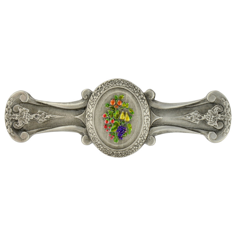 Tuscan Bar / Handle Pull, Pewter Hand Tinted