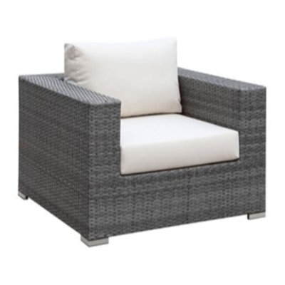 Chaise de patio avec coussin Shearin