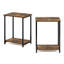 Adalid 2 Piece Industrial Metal Frame End Table Set-914973507