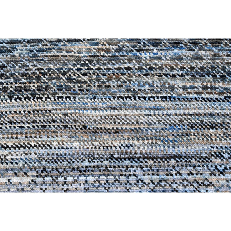 Hand Woven Wool Striped Area Rug