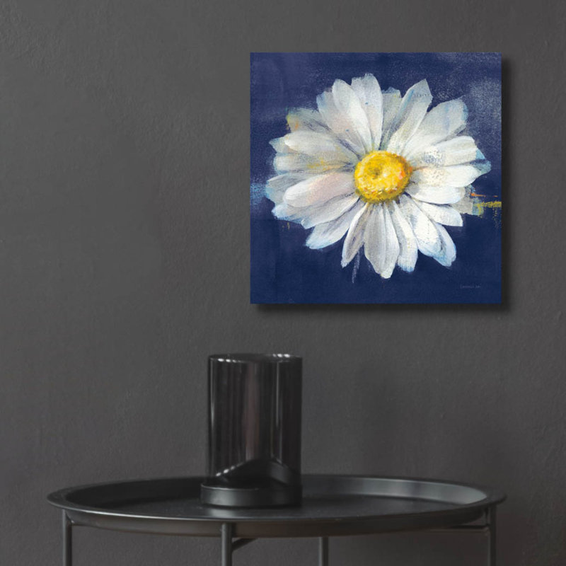  «Boldest Bloom 2 Dark Blue» par Danhui Nai, art mural en verre acrylique, H 12 po x l 12 po x P 0,13 po