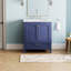Meuble-lavabo autoportant avec lavabo, armoire de rangement à cadre en bois avec porte à fermeture en douceur, rangement de salle de bain pour la maison