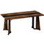Table de salle à manger rectangulaire de 70,9 po, brun rustique + noir, imperméable et facile à nettoyer, pieds réglables pour les surfaces inégales, capacité de 330 lb, acier, charge de salon convenant à la maison, brun noir, pieds
