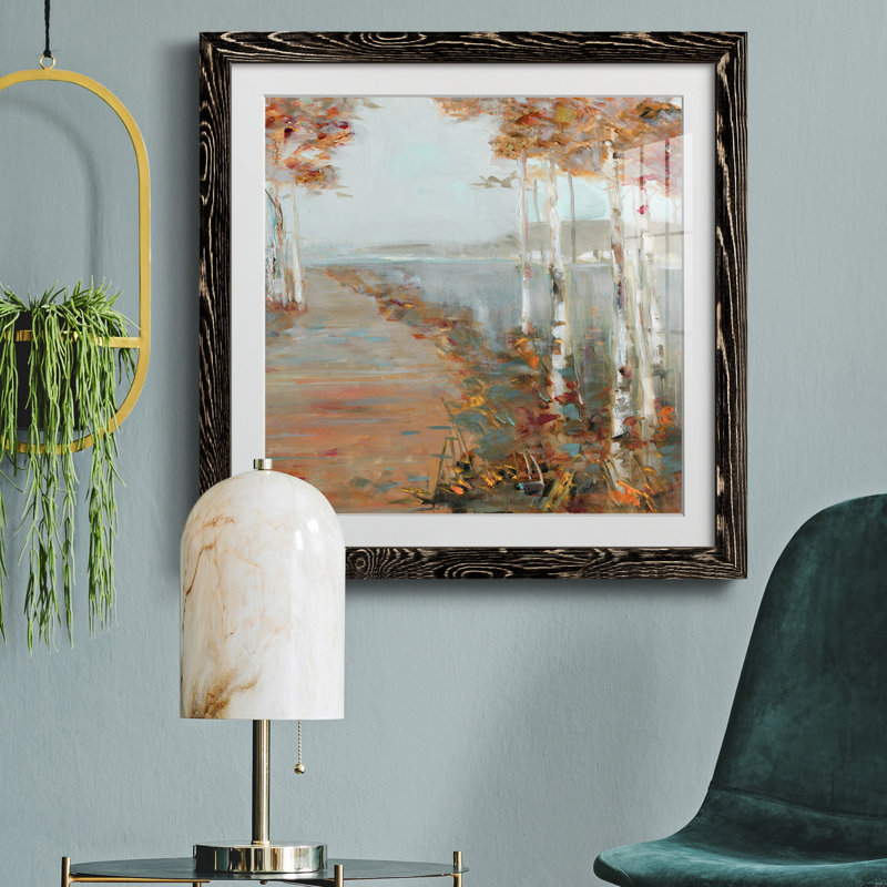 Welcome Autumn - peinture encadrée, Cadre noir, H 35,5 po x l 35,5 po x P 1,5 po