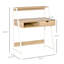 Bureau personnel, bureau d'ordinateur pour petits espaces, table d'écriture avec tiroir et tablettes de rangement