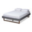 Brixton Upholstered, Full Platform Bed,  Dark Grey/Walnut Brown, 14.9'' H X 57'' W X 77'' L-2018084504-2018084508