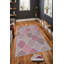 Tapis rose / gris en polyester tissé à la machine Laussat-1561607563