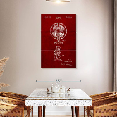 Burgundy Table Fan Laelle