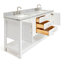 Meuble-lavabo double 73 po blanc Moille avec comptoir en marbre de Carrare italien et lavabo rectangulaire Moille-501100246-515994625