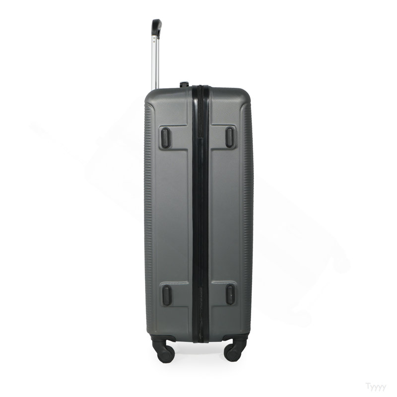 Ensemble de 7 valises en ABS, valise légère et durable avec roulettes pivotantes, verrou TSA, (20/24/28), gris foncé