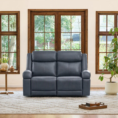 Zachery Genuine Leather Power Reclining Sofa
