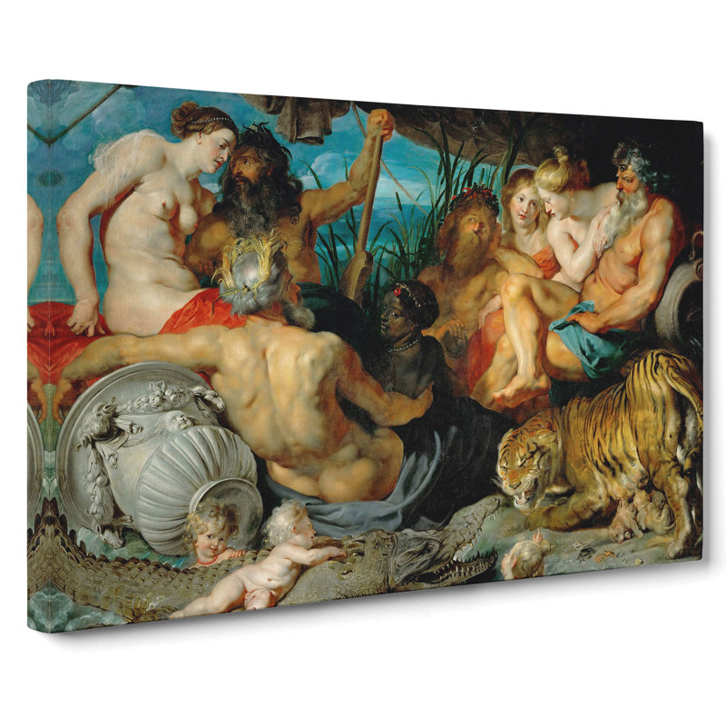 The Four Continents by Peter Paul Rubens - Wrapped Canvas Painting, 50cm H x 76cm W x 3cm D