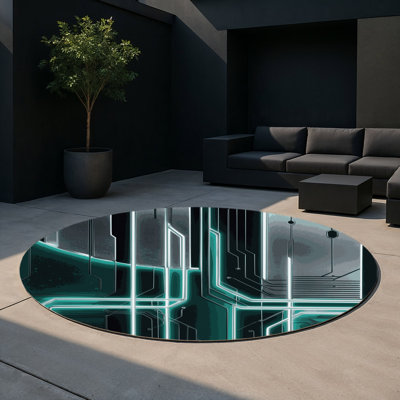 Tapis intérieur et extérieur Orbit Fractals
