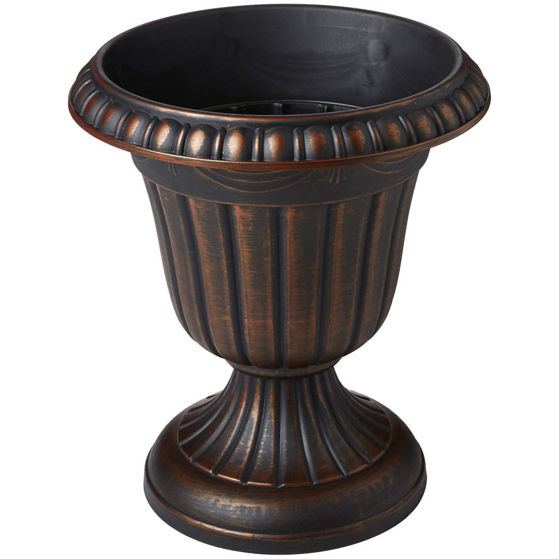 Pot à fleurs en plastique Anouk Classic, H 12 po x l 10 po x P 10 po, Cuivre