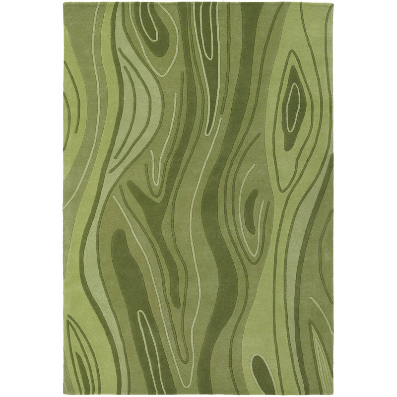 Tapis vert touffeté à la main Inhabiter