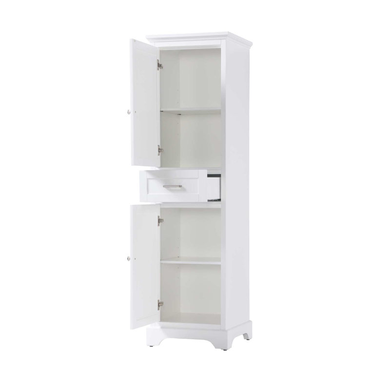 Armoire de rangement pour salle de bain 20 pouces en blanc, H 72 po x l 20 po x P 20 po, Blanc