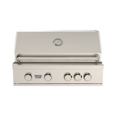 BroilChef 32-inch Built-in Professional Gas Oven in 302 High-Grade Stainless Steel, 4 Main Burners with Rear Burner BCP-500