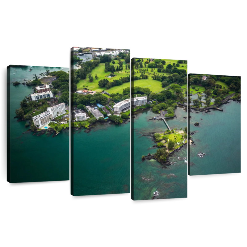 Nicci Coconut Island Aerial View, 54" H x 84" W