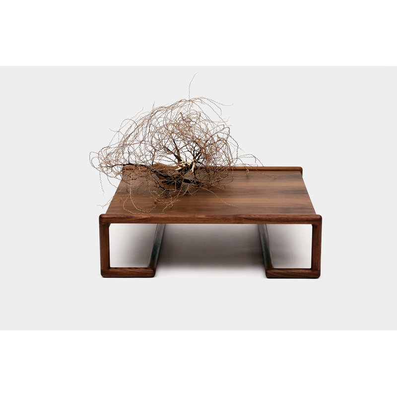 Untitled Solid Wood Single Coffee Table, Walnut, 16" H x 60" L x 40" W
