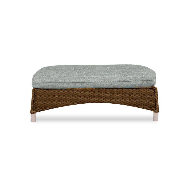 Mandalay Outdoor Ottoman, Remy Shadow, White