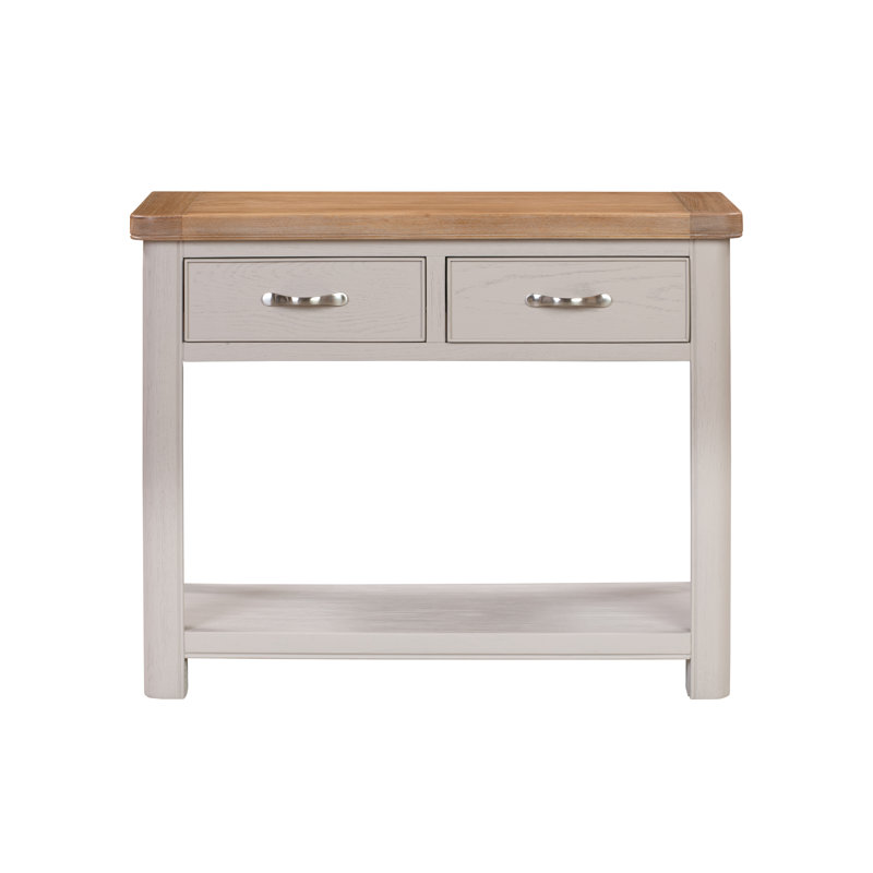 Comfrey 100cm Console Table, Grey, Oak