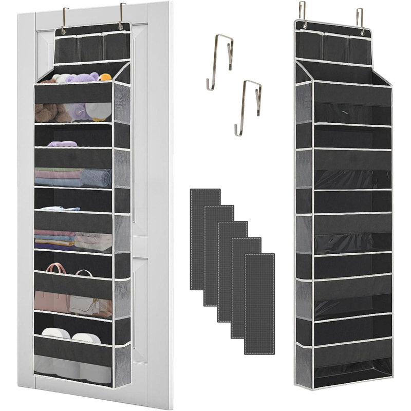 Opsincs Fabric Overdoor Organizer, Black
