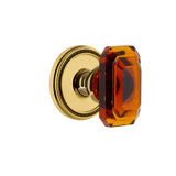 Grandeur Soleil Rosette Single Dummy with Baguette Crystal Door Knob