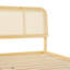 Lit plateforme en bois massif avec tête de lit en rotin Blomquist-91924900-91949588