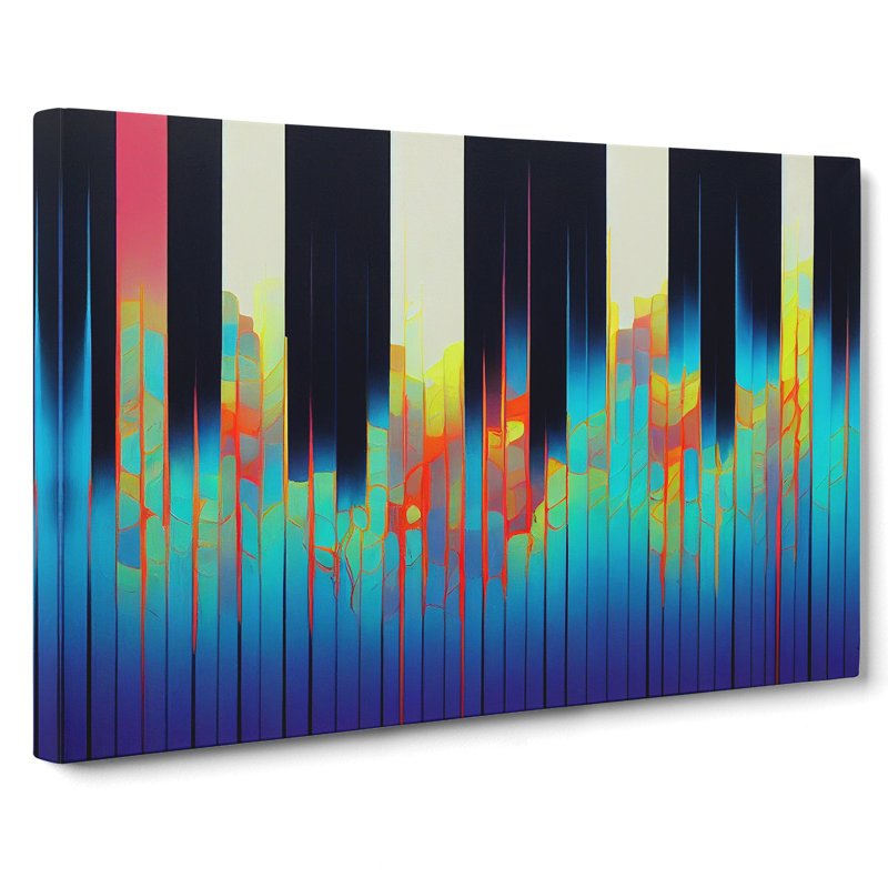 Audio Equalizer Abstract - Wrapped Canvas Print, 35cm H x 50cm W x 3cm D