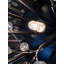Lustre moderne en cristal noir avec lustre étoile et lumières rondes 16 lumières