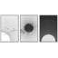 " Black And White Sun Rays Neutral Home Artwork Decoration Living Room Bedroom " 3 - Pieces-98697655-98697656