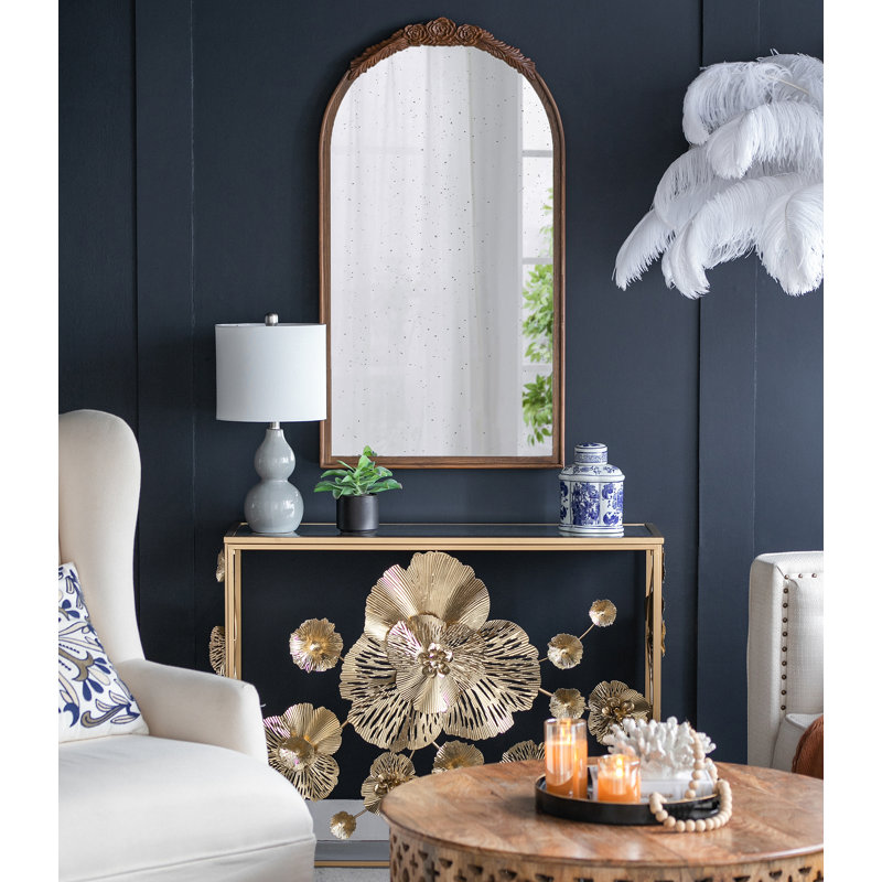 Miroir en bois manufacturé, 41.9" x 22.8", Brown