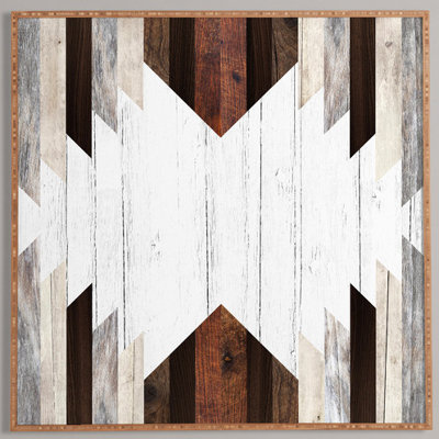 «Geo Wood 2 - Reproduction d'art graphique encadrée sur bois