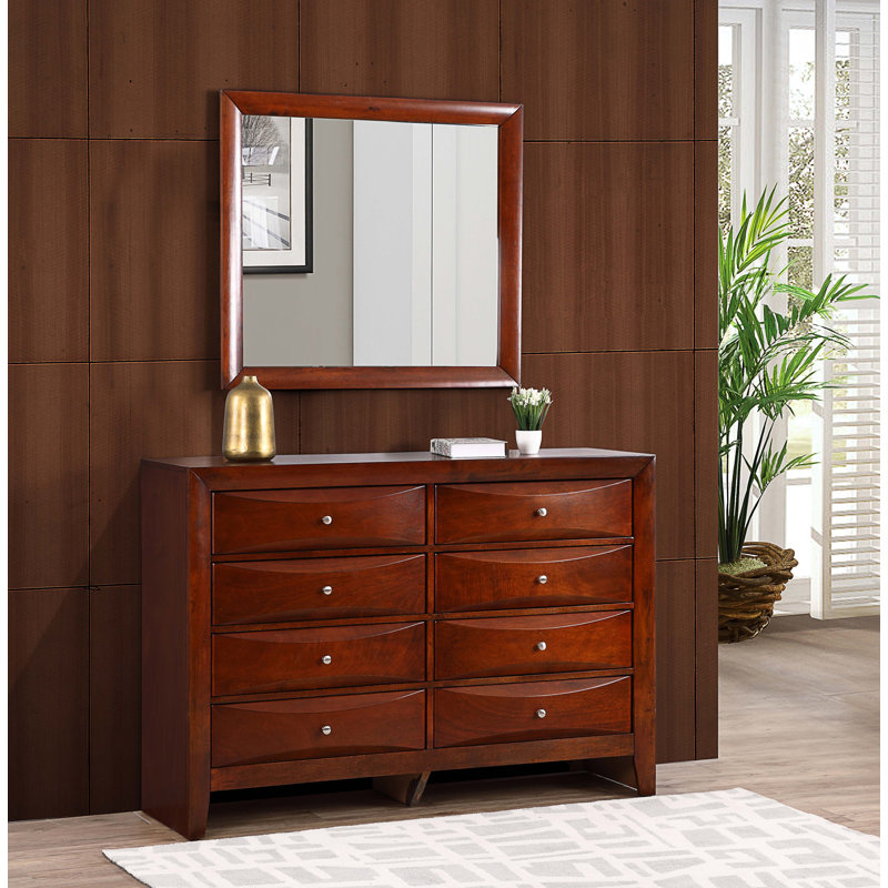 Miroir de commode Munnsville, Cerisier