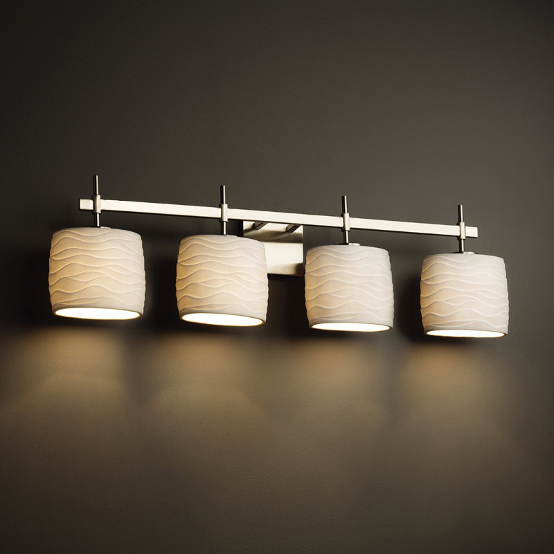 4 - Light Dimmable LED Vanity Light, Matte Black
