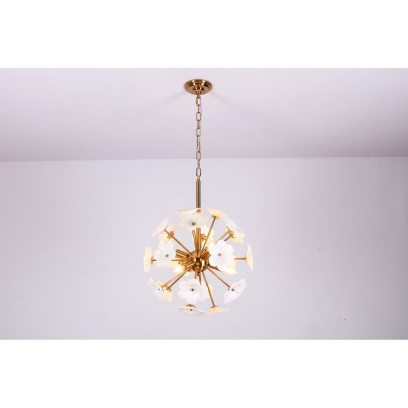 Lustre Keigyn Murano Venini, Givré texturé, 25" Diameter x 33" Height, Doré clair