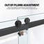 Porte de douche coulissante double sans cadre CatalystFP 44'-49'' L x 76'' H, noir mat, verre clair 3/8".-112003524-132934452