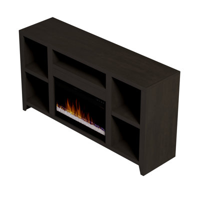 Console télé avec foyer électrique de 62 po pour téléviseur de 70 po ou moins Cataldo, finition moka