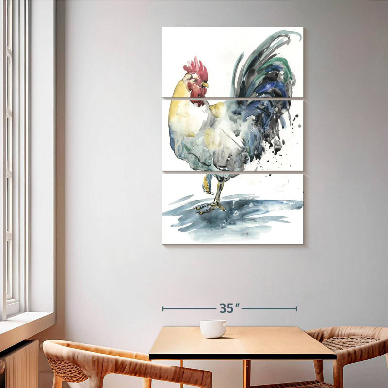 Brampt Rooster Splash I, 65" H x 42" W