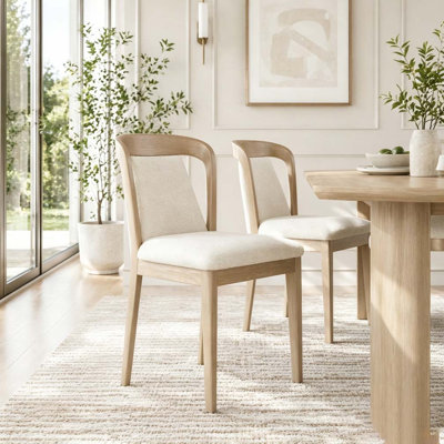 Upholstered Backrest Armless Dining Chairs