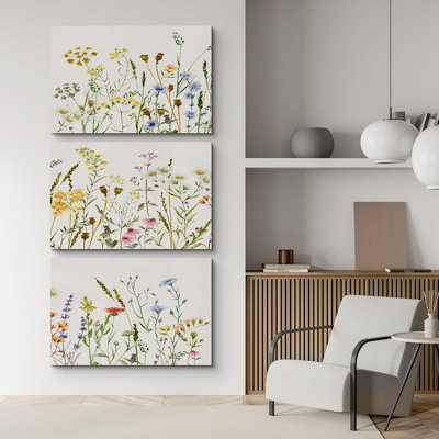 Illustration florale de fleurs sauvages pour la chambre à coucher
