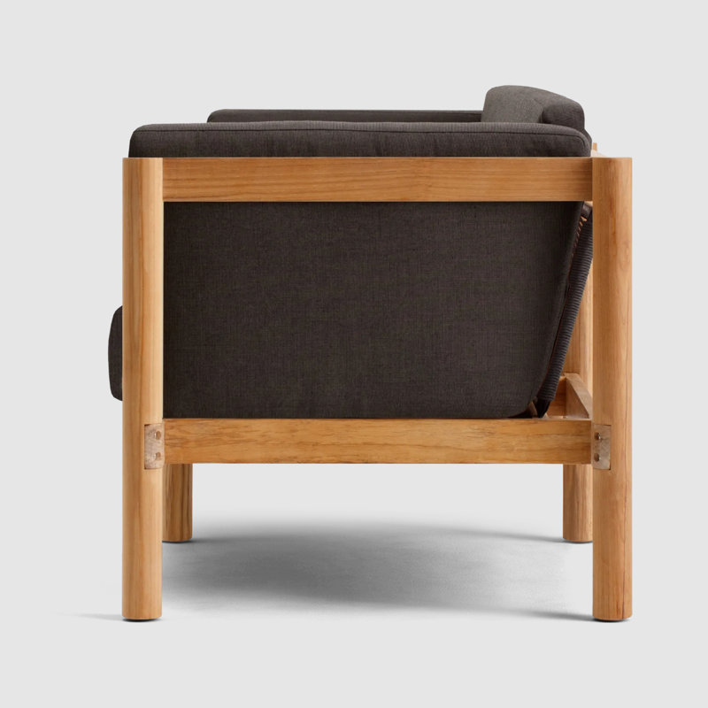 Haven Outdoor Teak Lounge Chair, Sunbrella Coal