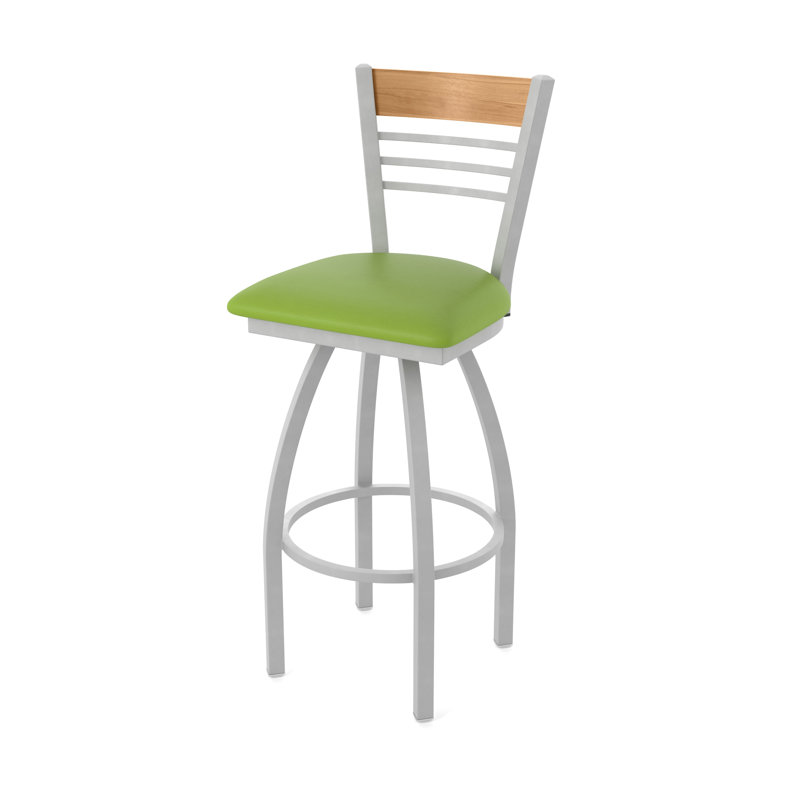 Tabouret tournant 880 Eleanor, Gris, Vert clair, Tabouret de bar (siège de 30 po de hauteur)