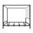 Modern Canopy Bed with Tall Upholstered Headboard Metal 4-Poster Bed Frame-968385694-968385692
