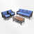 Blue Cushions/ Black Frame selected